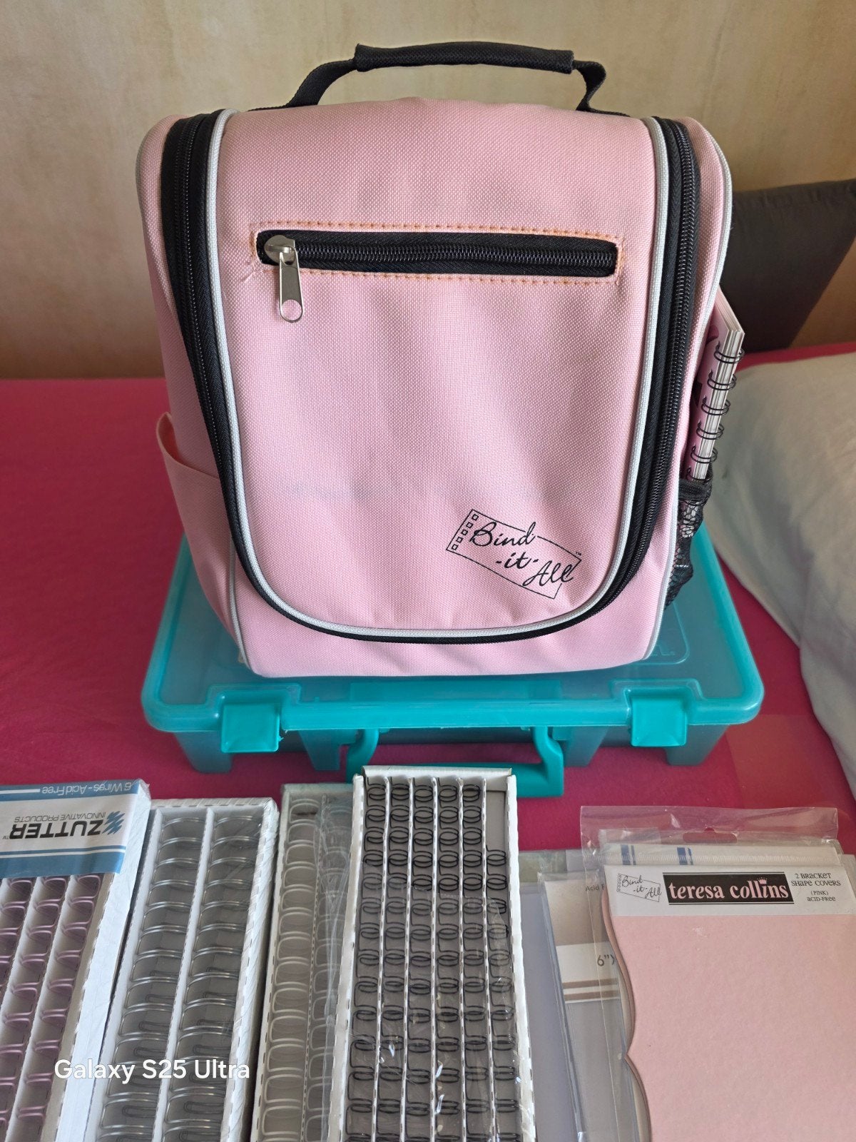 Zutter Bind-it-All set met bindringen en accessoires, Ophalen, Gebruikt, Overige thema's, Meerkleurig