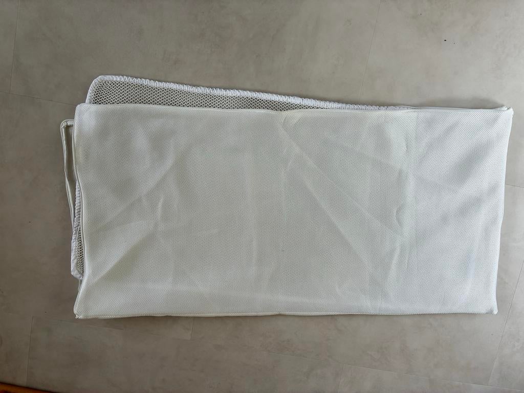 Aerosleep matras topper 60x120cm met hoes, Kinderen en Baby's, Kinderkamer | Beddengoed, Gebruikt, Jongetje of Meisje, Wit, Overige typen