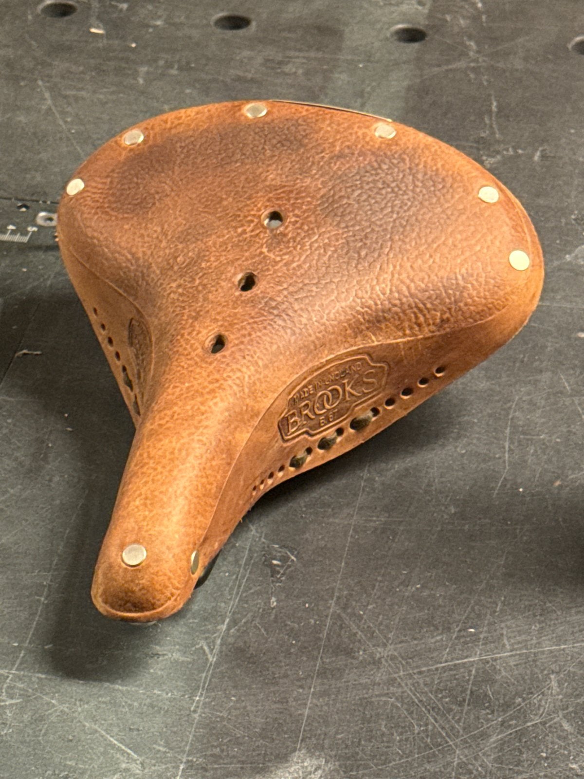 Brooks B67 leren fietszadel, Fietsen en Brommers, Gebruikt, Leer, Ophalen of Verzenden, Zadel