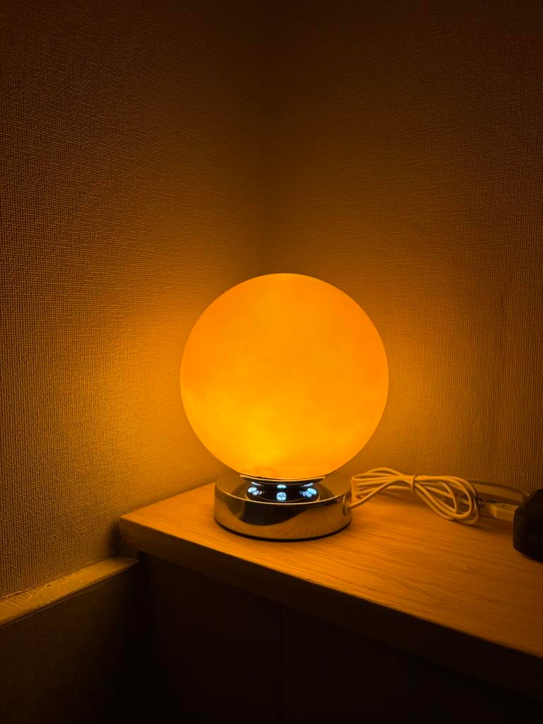 Retro Design Tafellamp - Oranje Bol - Space Stijl, Ophalen, Nieuw, Glas, Minder dan 50 cm
