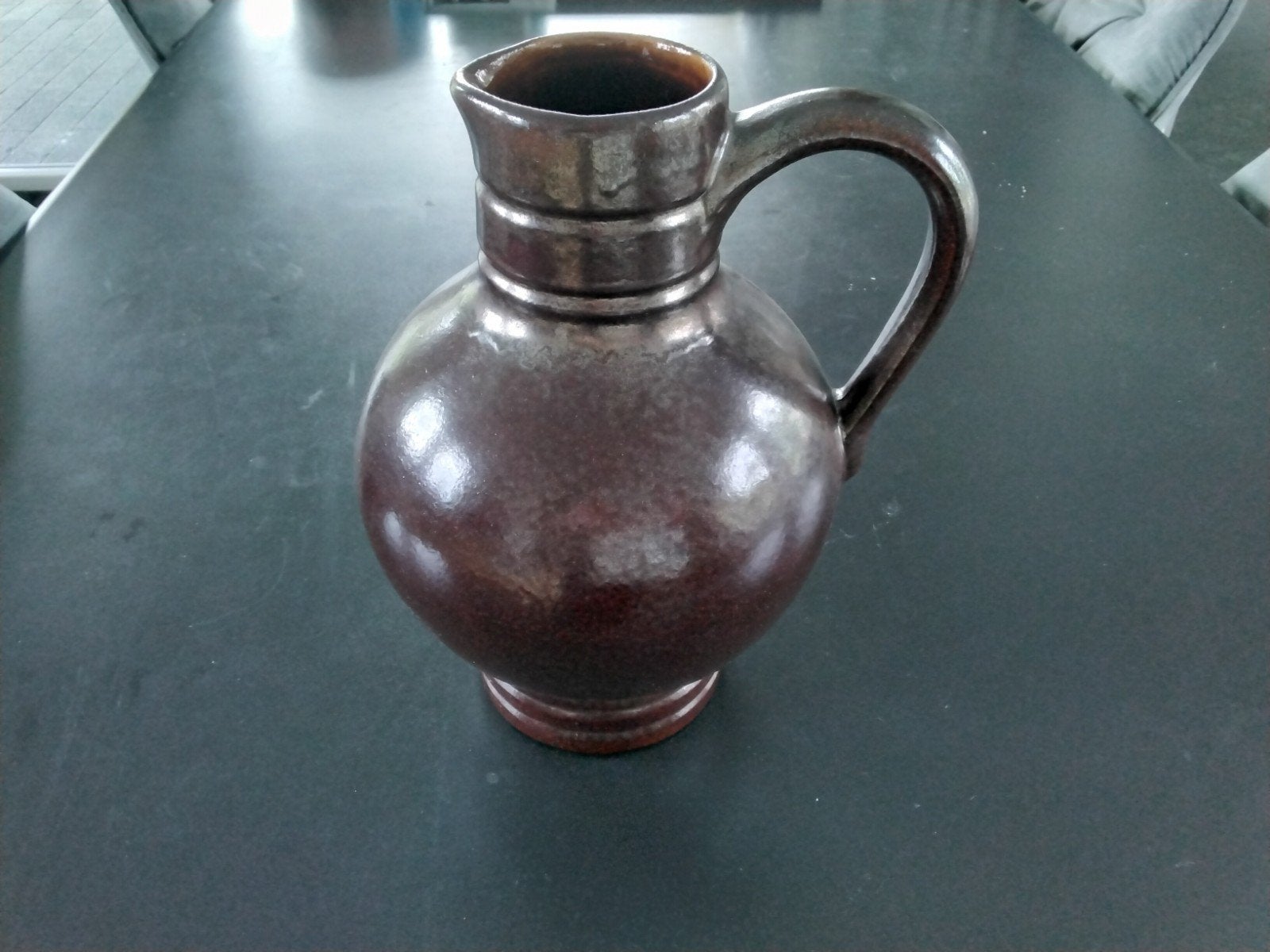 Vintage Aardewerken Kruik - Bruin Glazuur, Ophalen of Verzenden
