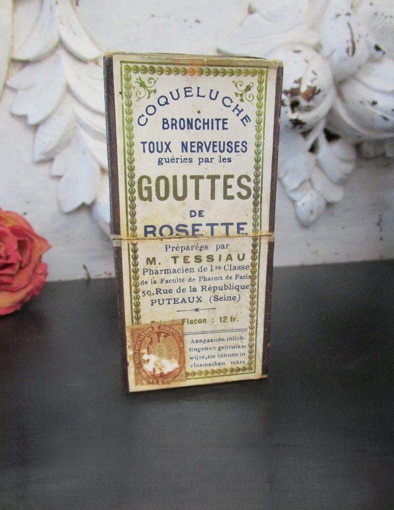 Antieke Franse "Gouttes de Rosette" medicijnfles, Ophalen of Verzenden