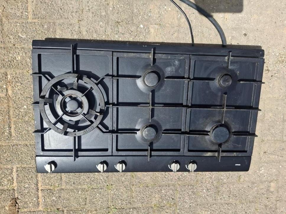 ATAG gaskookplaat 5 pits met wokbrander, Witgoed en Apparatuur, Kookplaten, Ophalen, Gebruikt, Inbouw, Gas