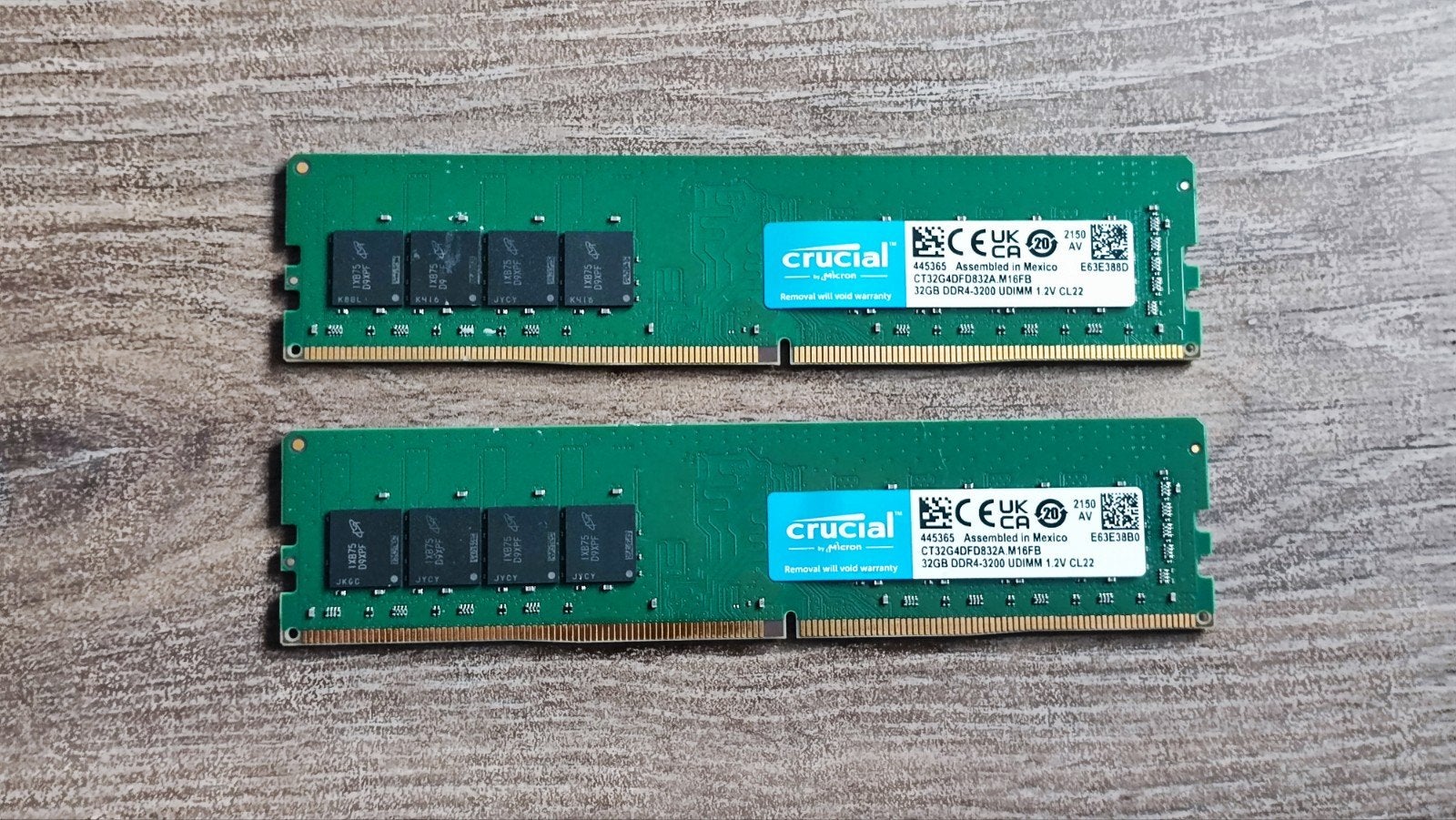 64GB (2x 32GB) 3200MT/s. Crucial, Computers en Software, RAM geheugen, 3200MT/s, DDR4, Refurbished, Ophalen of Verzenden