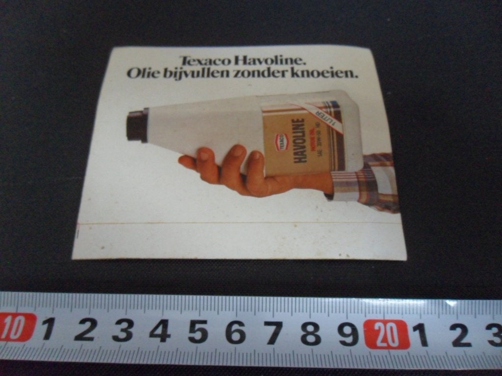 sticker TEXACO HAVOLINE ME 20W-50, Ophalen of Verzenden, Zo goed als nieuw