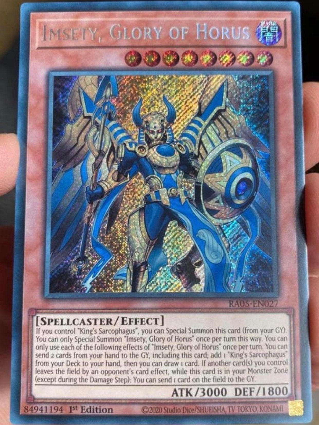 Yu-Gi-Oh! Imsety, Glory of Horus RA05 1st Edition !, Hobby en Vrije tijd, Verzamelkaartspellen | Yu-gi-Oh!, Ophalen of Verzenden