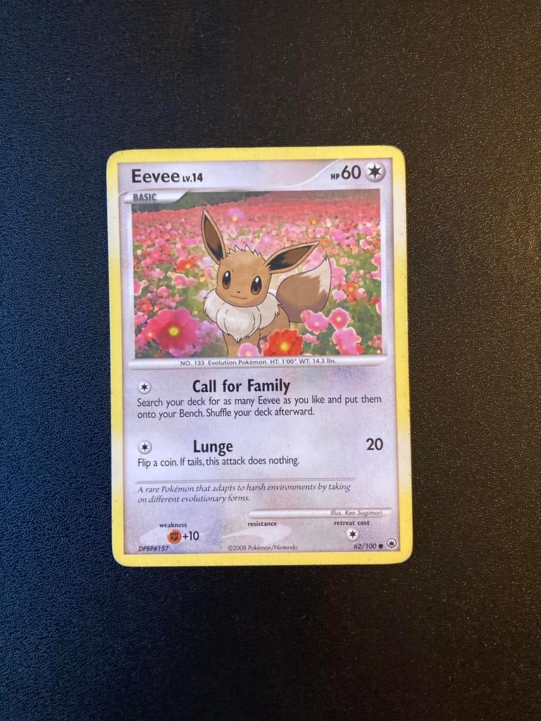 Pokemon kaart Eevee, Ophalen of Verzenden, Zo goed als nieuw