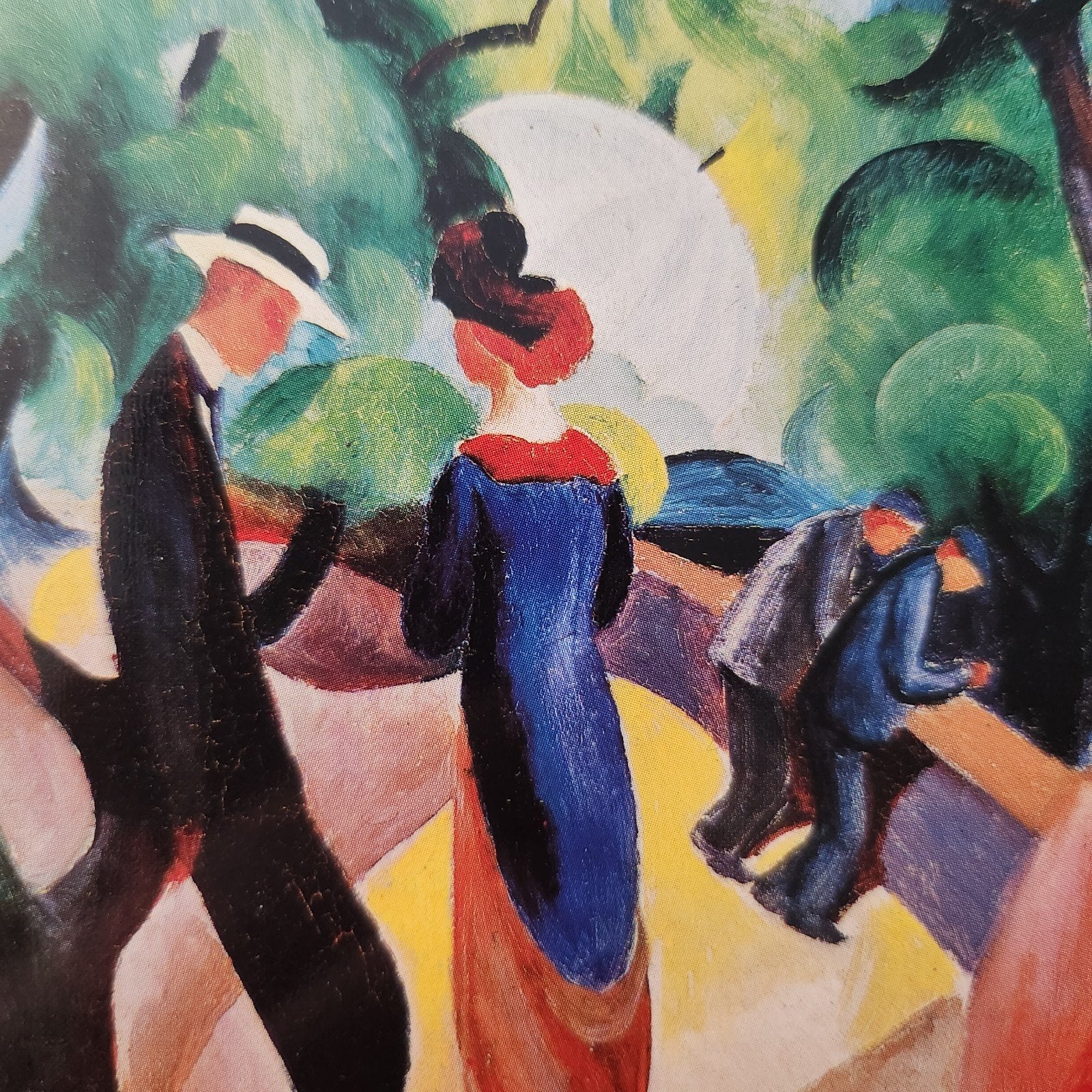 Kunstkaart August Macke - Promenade, 1913, Verzenden, 1980 tot heden, Ongelopen, Cultuur en Media