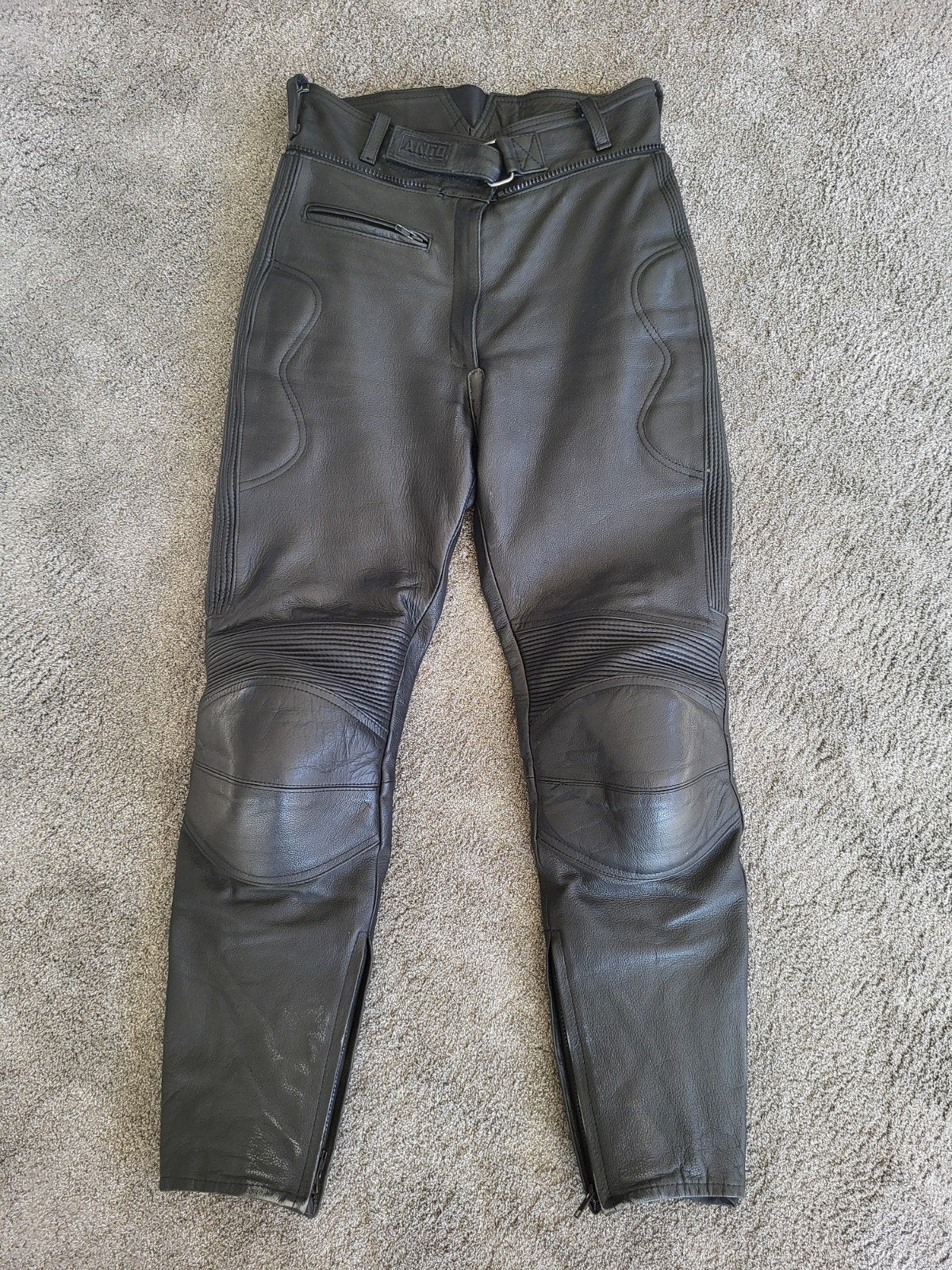 Akito leren dames motorbroek - Zwart, maat 42, Motoren, Ophalen of Verzenden, Tweedehands, Dames, Broek | leer