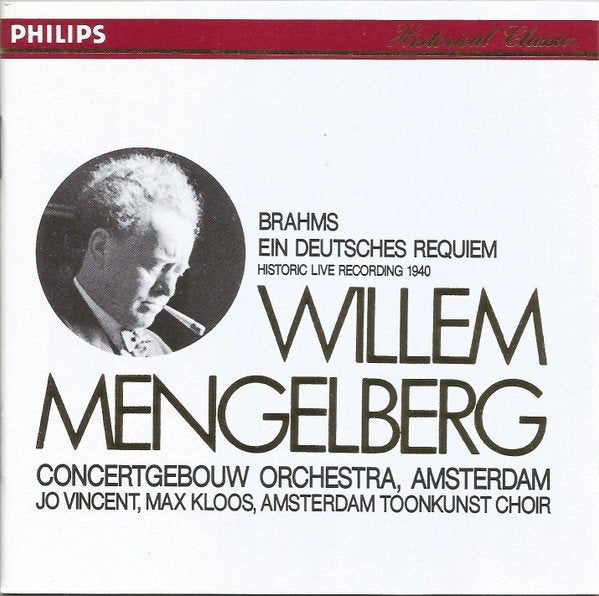 Brahms Mengelberg Ein Deutsches Requiem CD, Cd's en Dvd's, Gebruikt, Brahms, Ophalen of Verzenden, Romantiek