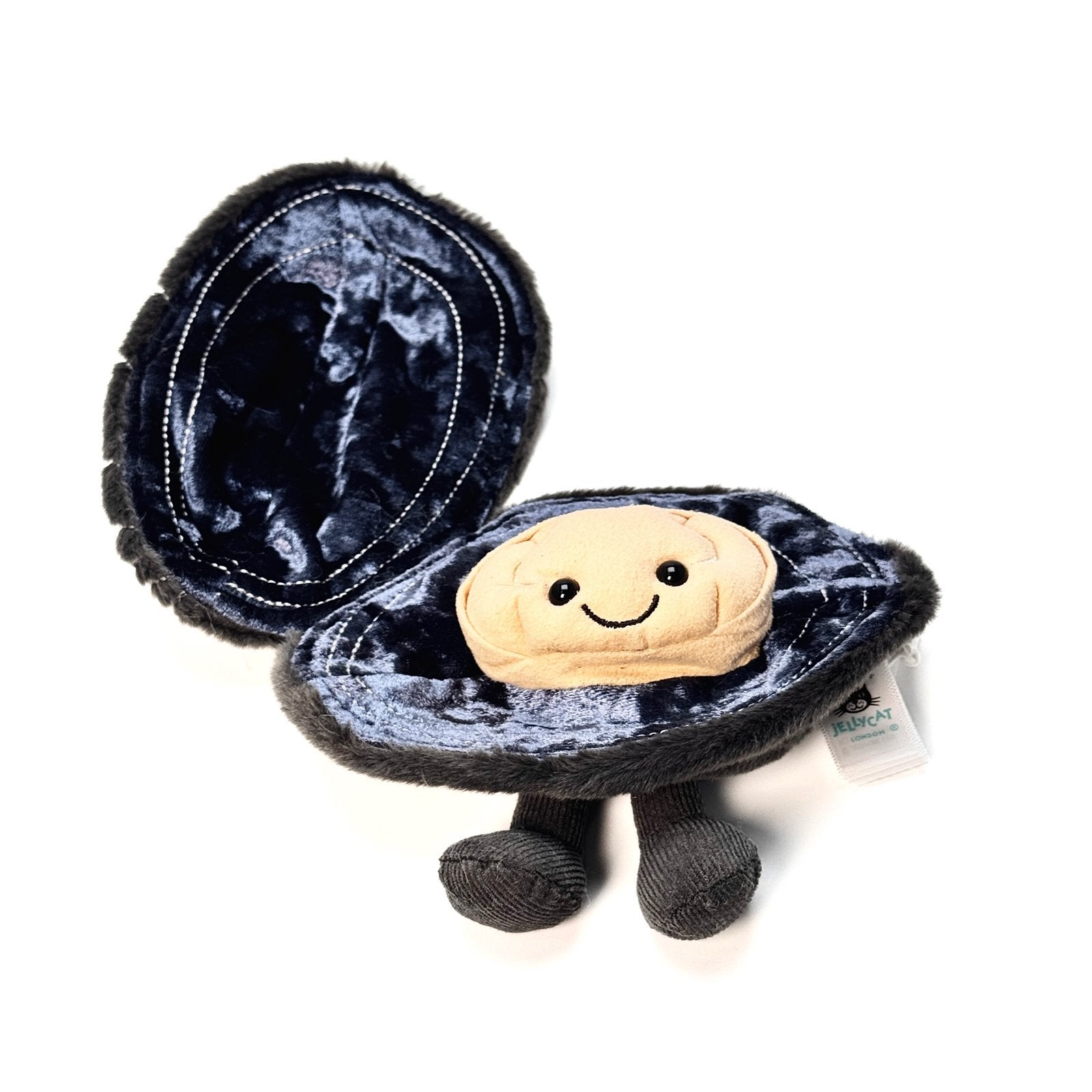 Jellycat Amuseable Mussel Michelle Knuffel - Zo goed als nie, Jellycat, Verzenden, Overige typen, Blauw