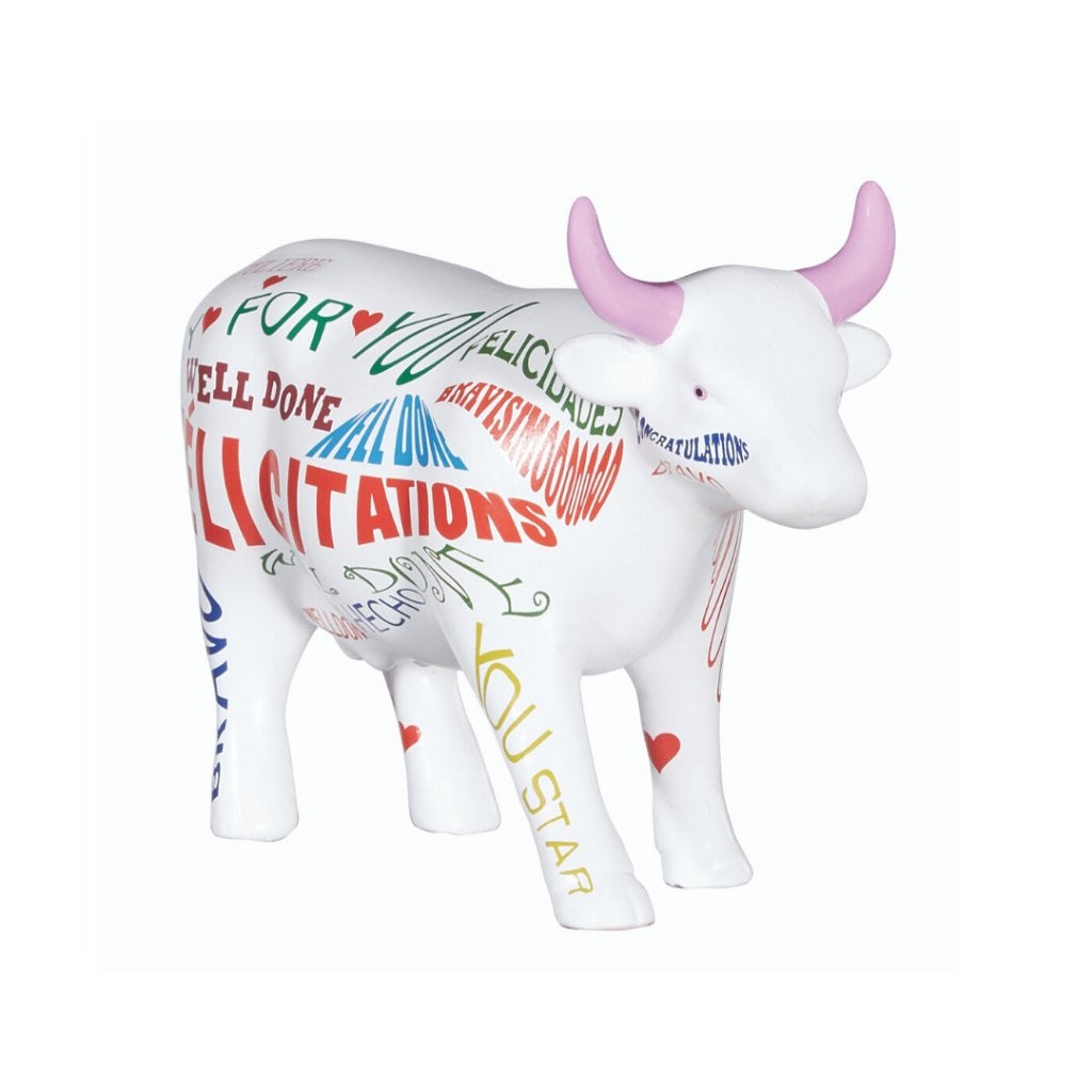 Nieuw Cow Parade koe Bravisimoo medium gratis verzending., Antiek en Kunst, Kunst | Designobjecten, Ophalen of Verzenden, Beeld