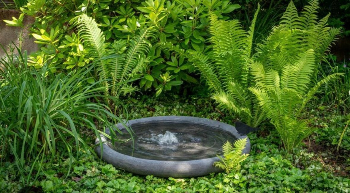 Waterschaal met fonteintje, Ophalen, Zo goed als nieuw