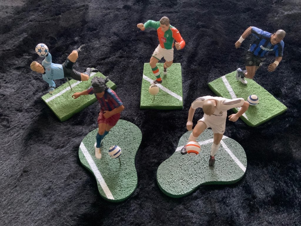 Ronaldinho - Kahn - Zidane - Klose - Adriano - Voetbalfiguur, Ophalen of Verzenden, Zo goed als nieuw, Buitenlandse clubs, Beeldje of Poppetje