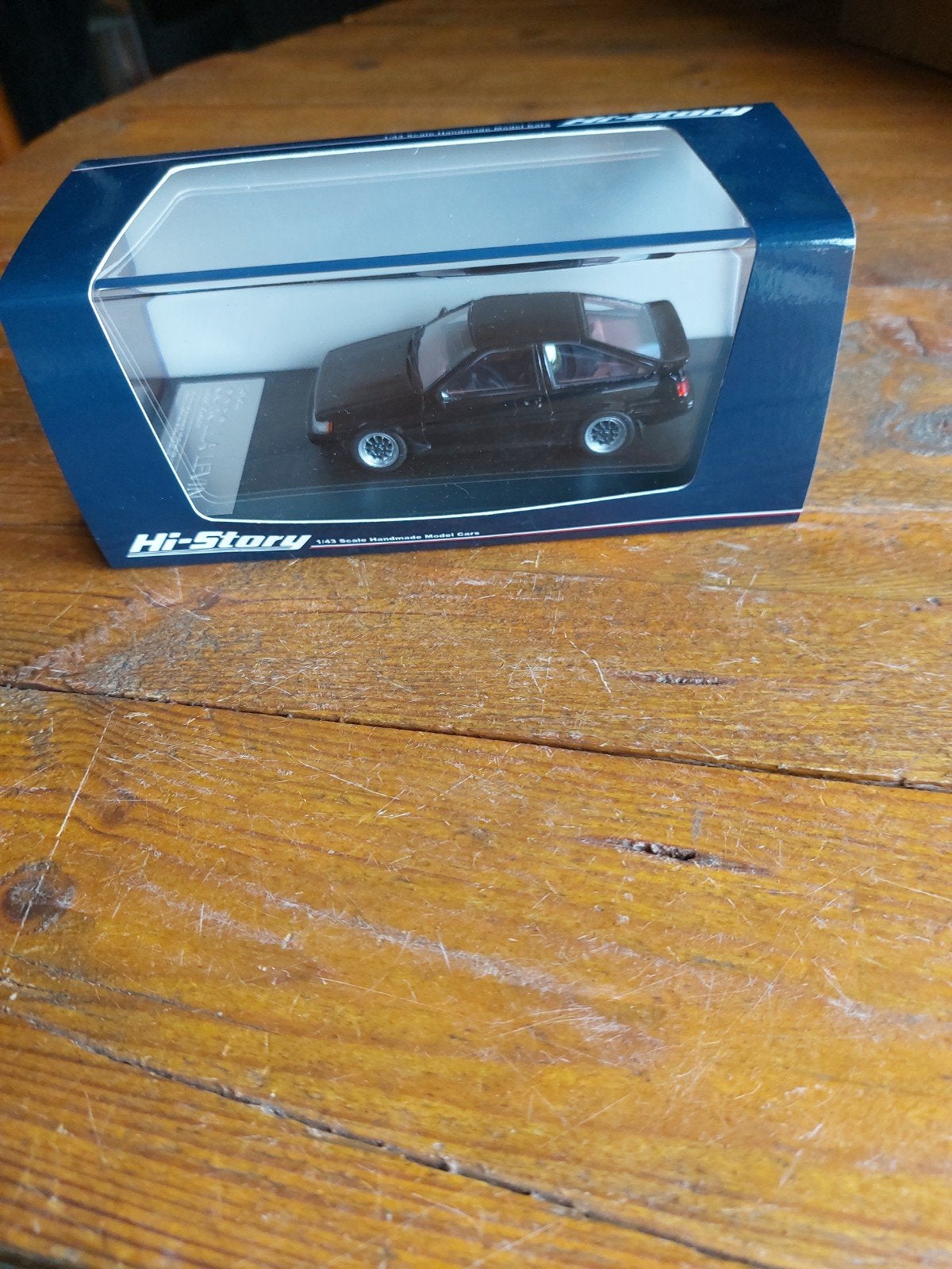 MODELAUTO 1-43 HI-STORY TOYOTA COROLLA AE86, Ophalen of Verzenden, Zo goed als nieuw, Auto, Overige merken