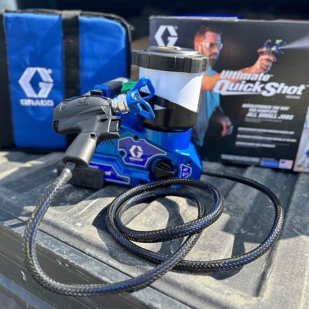 Graco Quickshot spuitmachine 1 x gebruikt!., Ophalen, Gebruikt