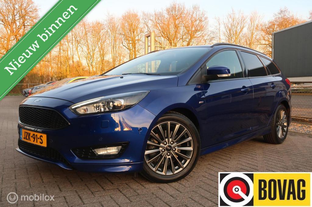 Ford Focus Wagon 1.5 183PK ST Line AUTOMAAT,CARPLAY,LEDVER., Stof, Blauw, 690 kg, 3 cilinders