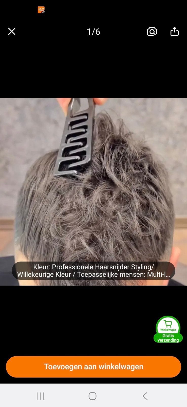 Nw volume kam voor kort haar, Ophalen of Verzenden, Nieuw, Kam of Borstel