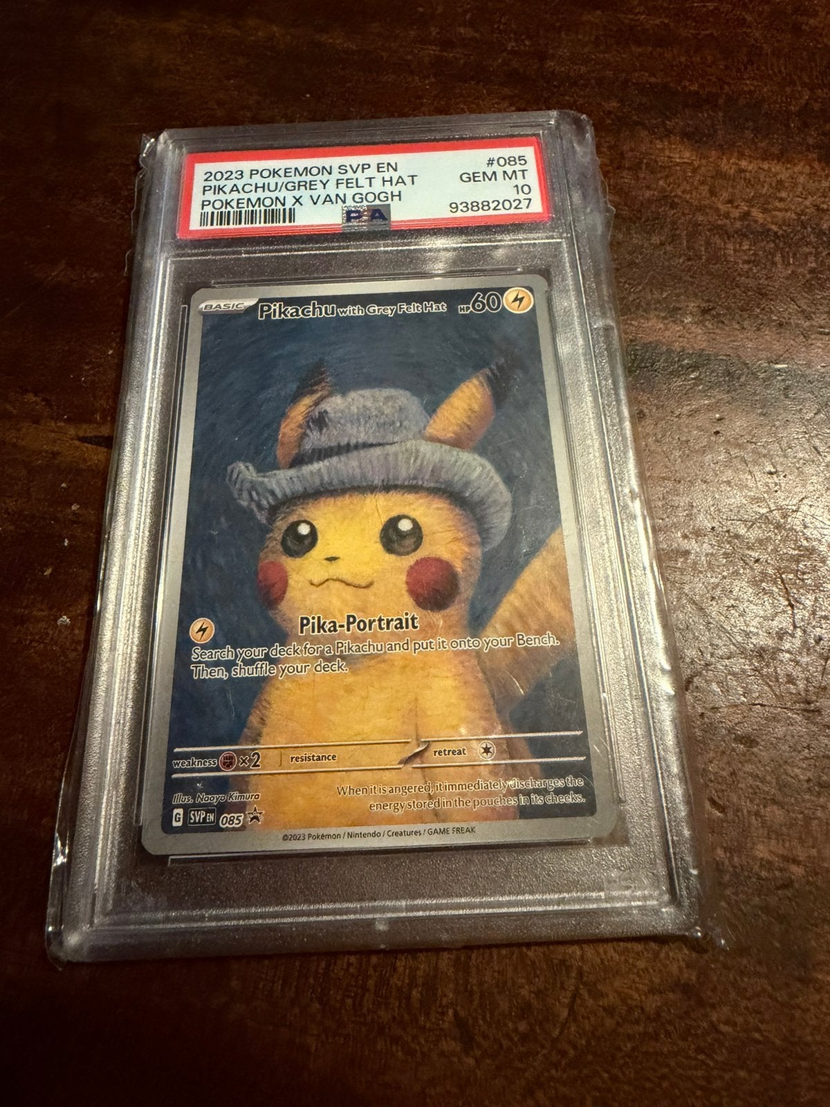 Pikachu Van Gogh (Grey Felt Hat) PSA10 - Zeldzaam, Ophalen of Verzenden, Zo goed als nieuw, Losse kaart