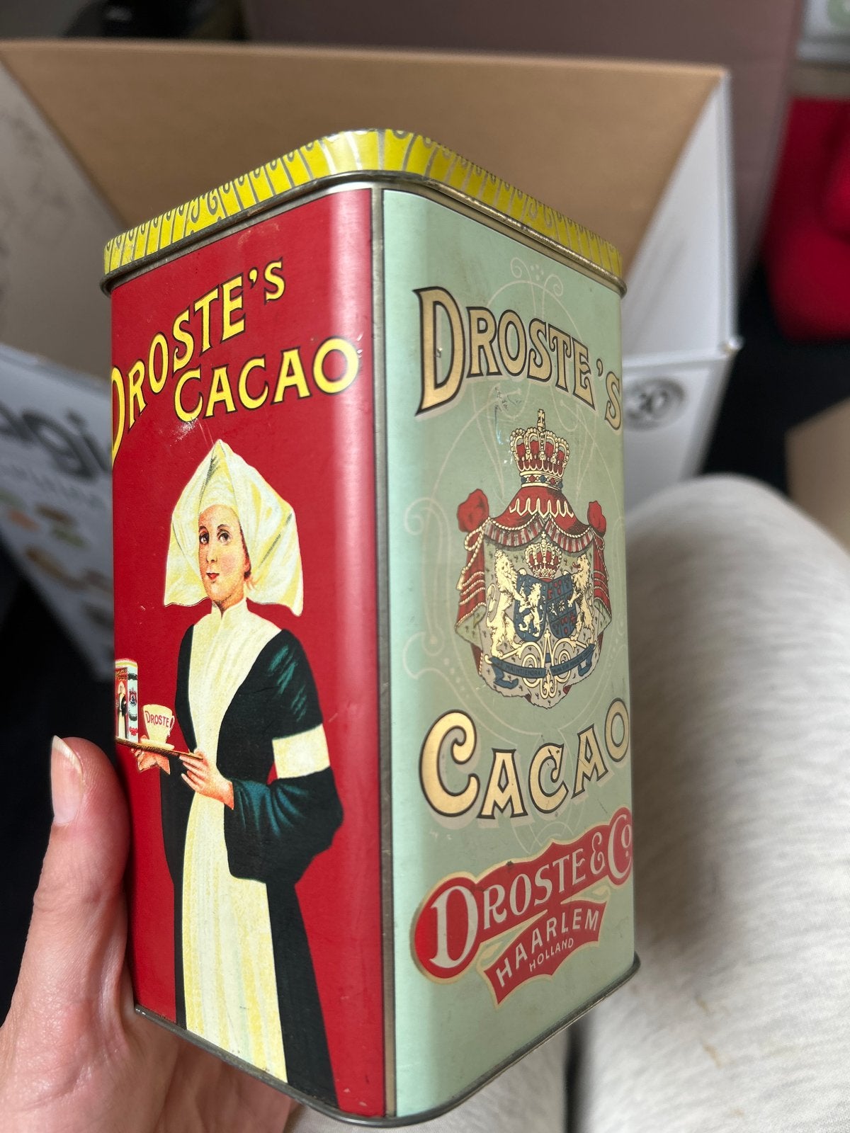Vintage Droste Cacao Blik - Pastilles Droste Chocolade, Verzamelen, Ophalen of Verzenden, Gebruikt, Overige, Droste