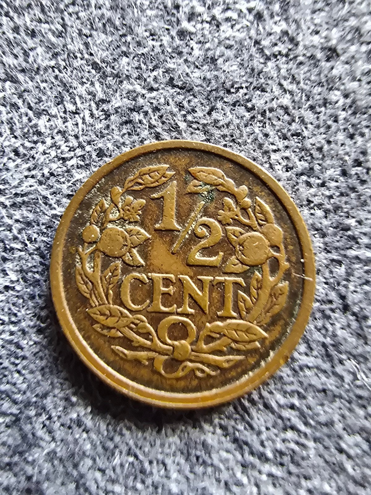 1/2 cent munt uit 1930, Ophalen of Verzenden, Koningin Wilhelmina, Overige waardes, Losse munt