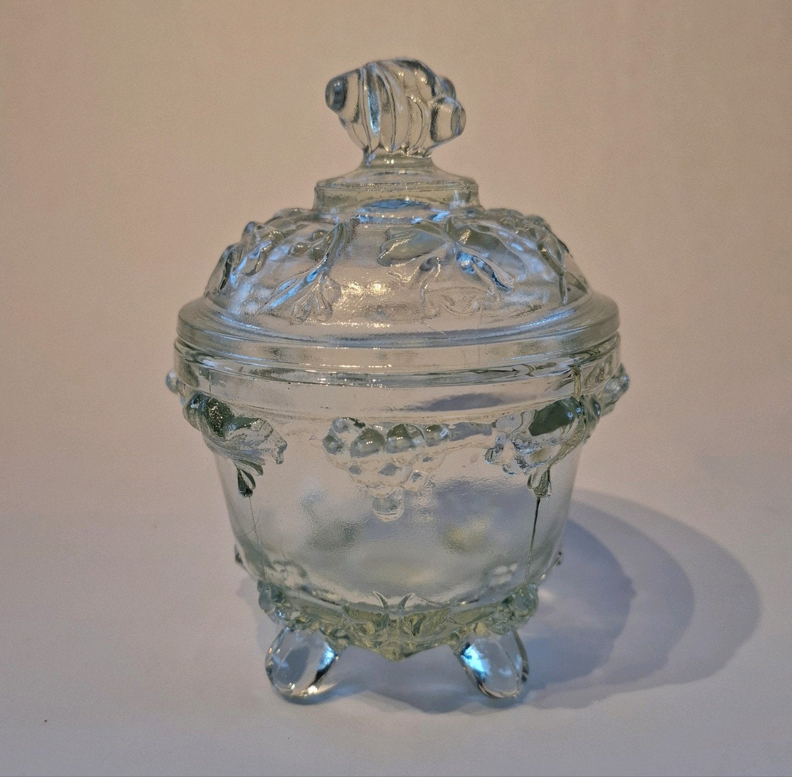 Antieke Dekselpot "Jeanette Glass", Antiek en Kunst, Ophalen of Verzenden