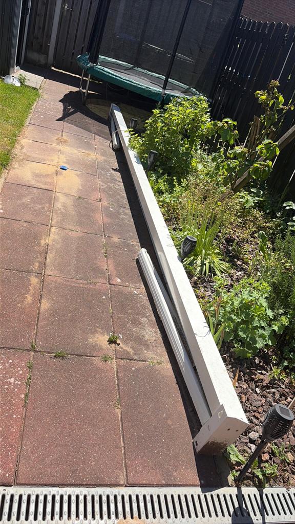 Knikarm zonnescherm, Tuin en Terras, Zonneschermen, 450 cm of meer, Elektrisch, Ophalen of Verzenden, Zo goed als nieuw