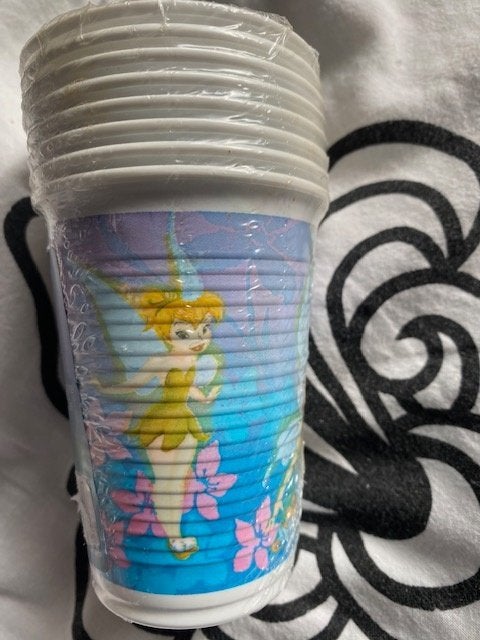8 plastic Tinkerbell feestbekers (nieuw), Overige materialen, Overige typen, Nieuw, Ophalen of Verzenden