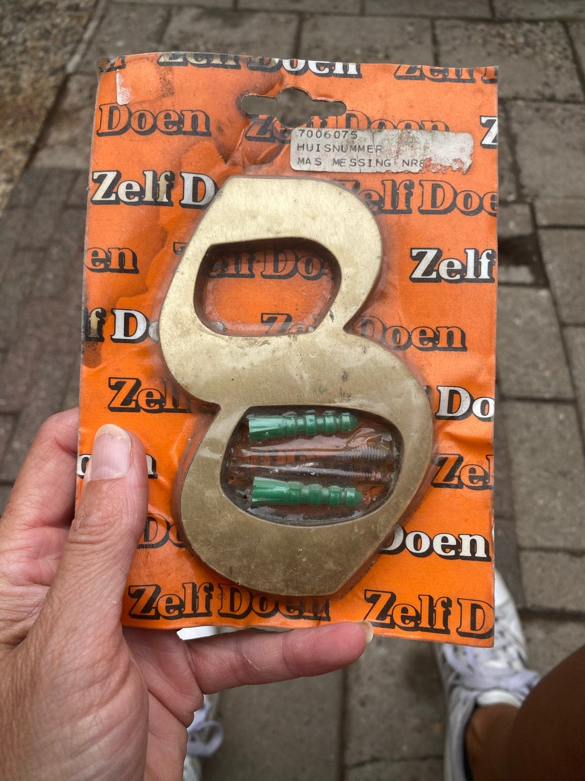 Messing huisnummer 8 - Zelf Doen, Ophalen, Nieuw, Koper of Messing, Overige typen