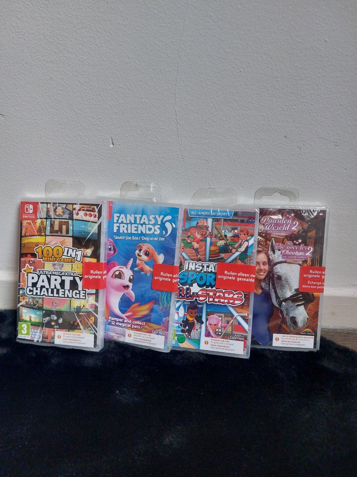 4 Nintendo Switch games: Party Challenge, Fantasy Friends, I, Met games, Met 2 controllers, Nieuw, Ophalen of Verzenden