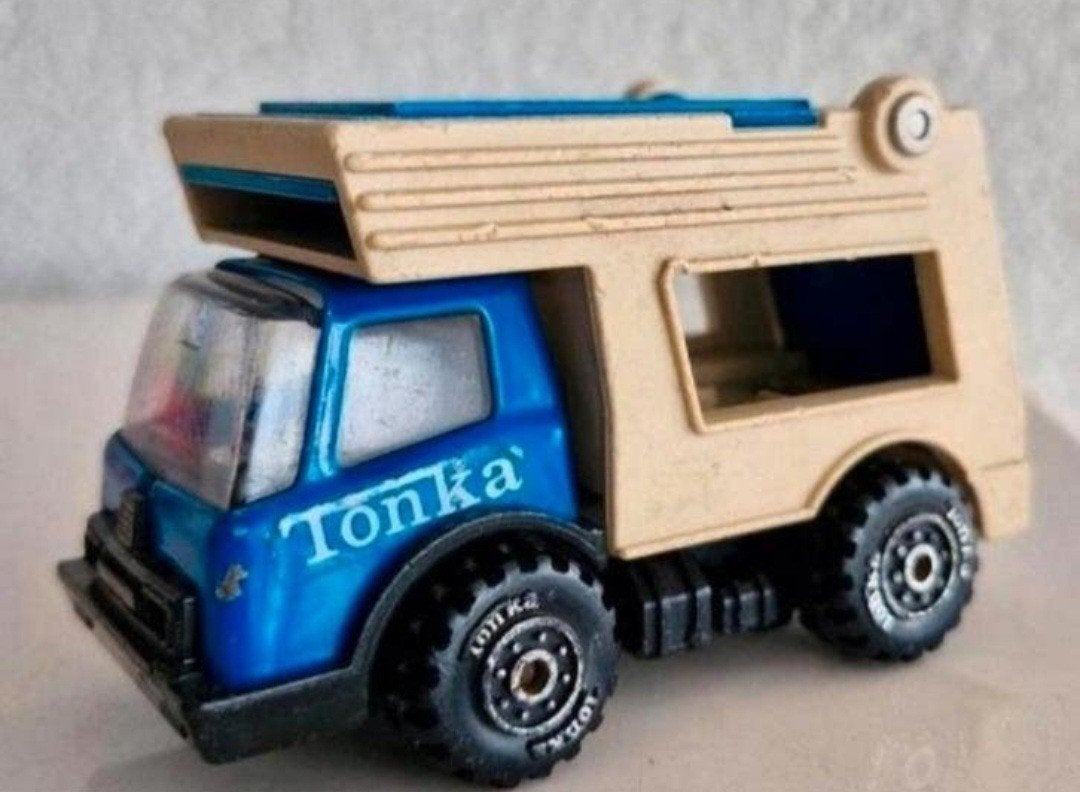 Tonka Camper Blauw/Beige, Ophalen of Verzenden, Zo goed als nieuw, Auto
