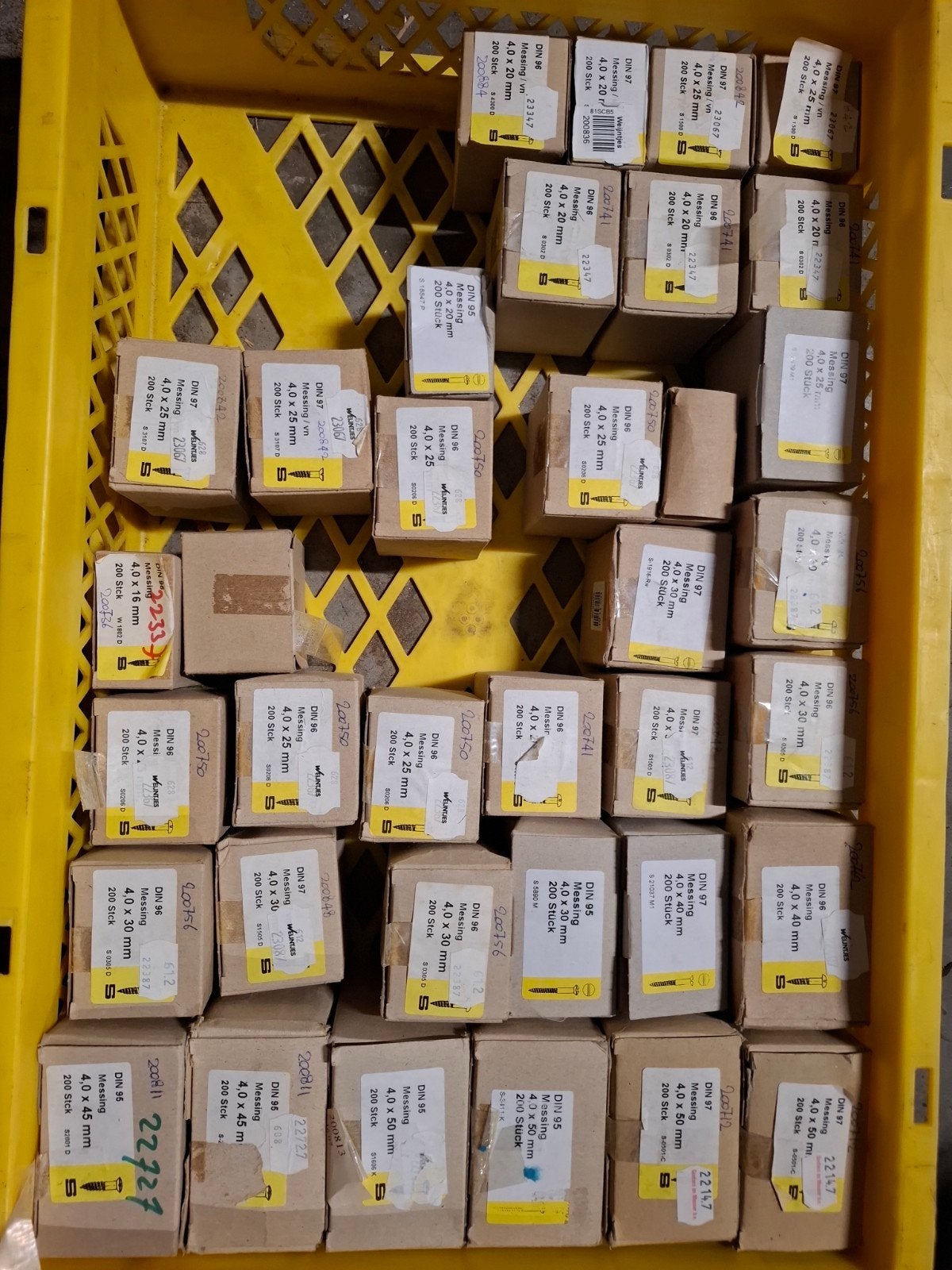 Messing en vernikkelde schroeven - Diverse maten, Ophalen of Verzenden, Nieuw, Schroeven