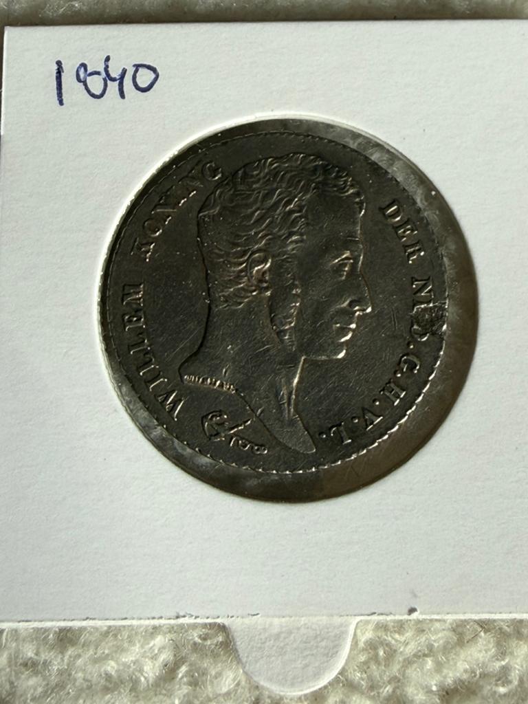 Gulden 1840 Willem I Nederlands Indie., Postzegels en Munten, Munten | Nederland, 1 gulden, Zilver, Ophalen of Verzenden, Koning Willem I