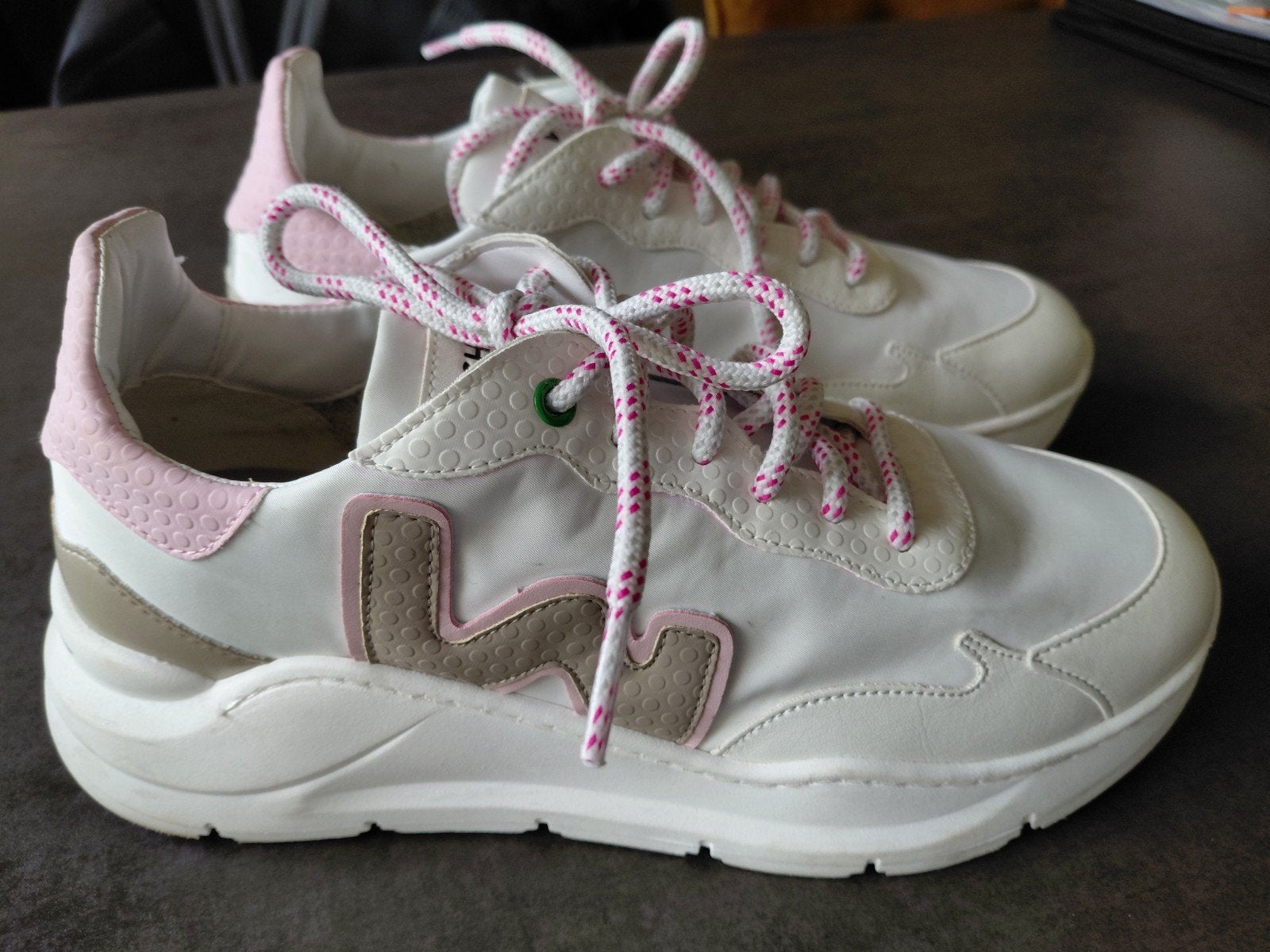 Womsh Vegan dames Sneakers - Maat 38 - Wit met Roze, Ophalen of Verzenden