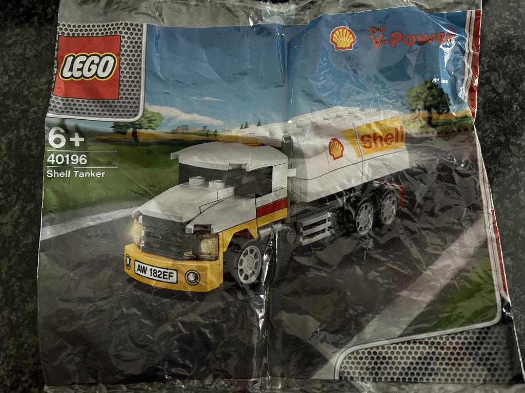 Lego Shell Tanker polybag 40196 V-Power, Ophalen of Verzenden, Gebruikt, Complete set, Lego