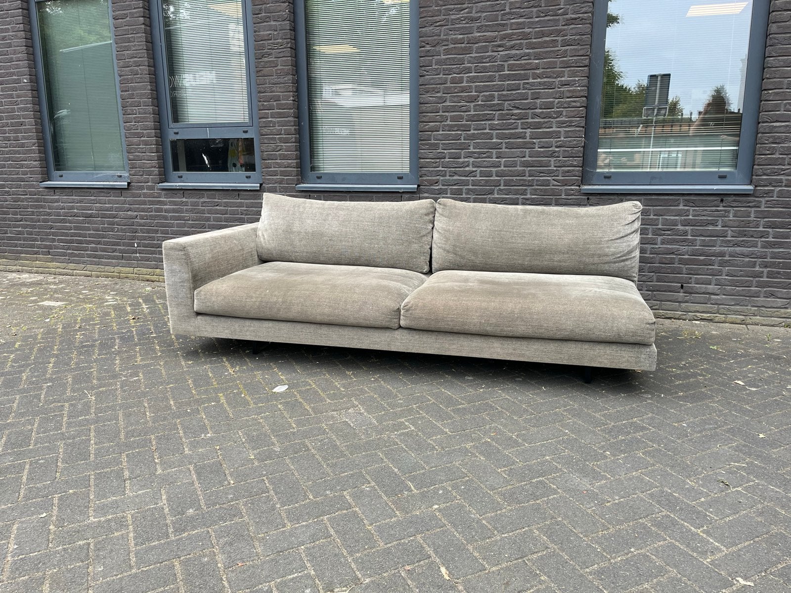Montis Axel XL bank - 245 cm lang, groen stof, Huis en Inrichting, Banken | Sofa's en Chaises Longues, Ophalen, Gebruikt, 100 tot 125 cm