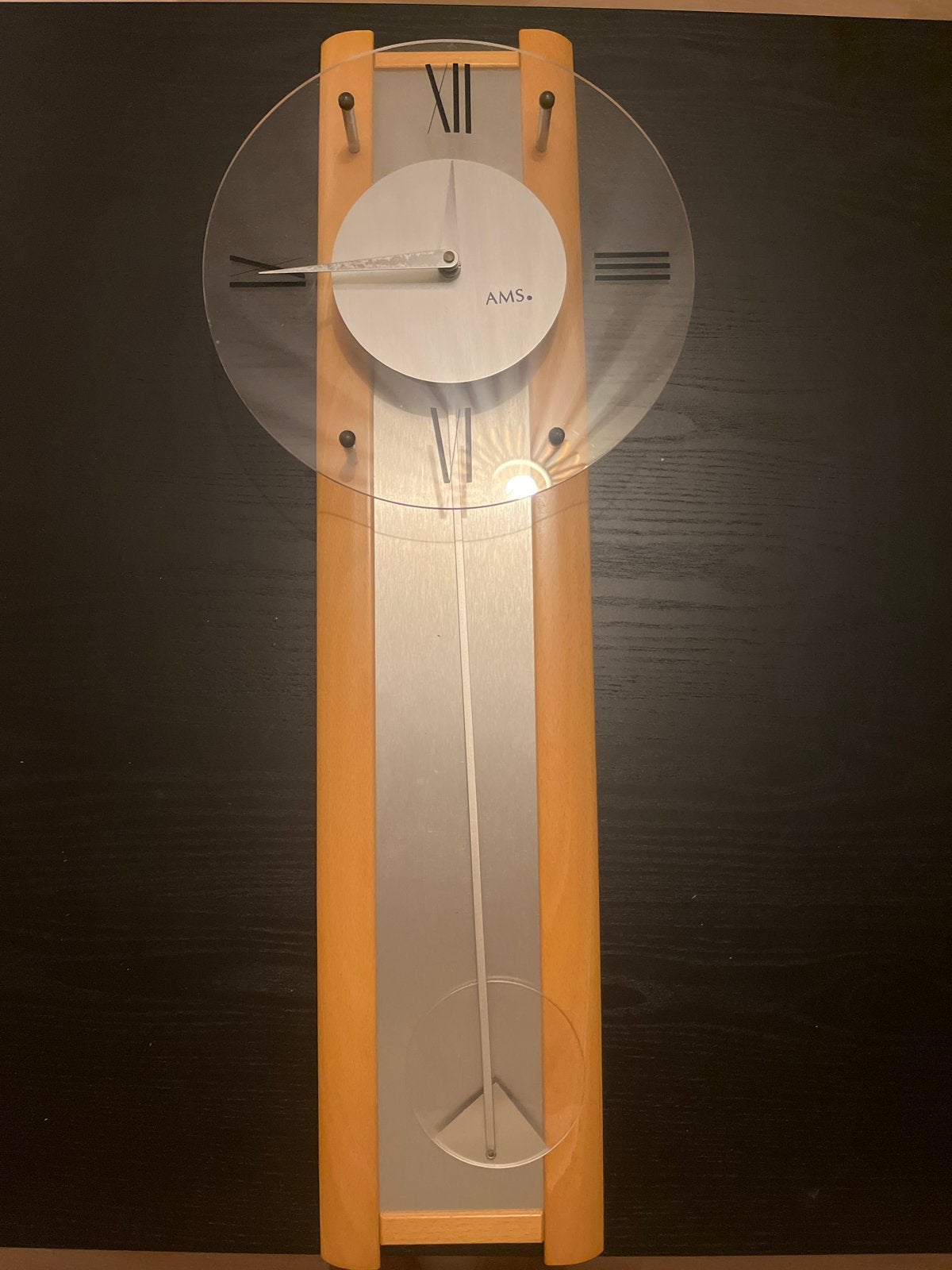 Moderne AMS wandklok op batterijen, Ophalen of Verzenden