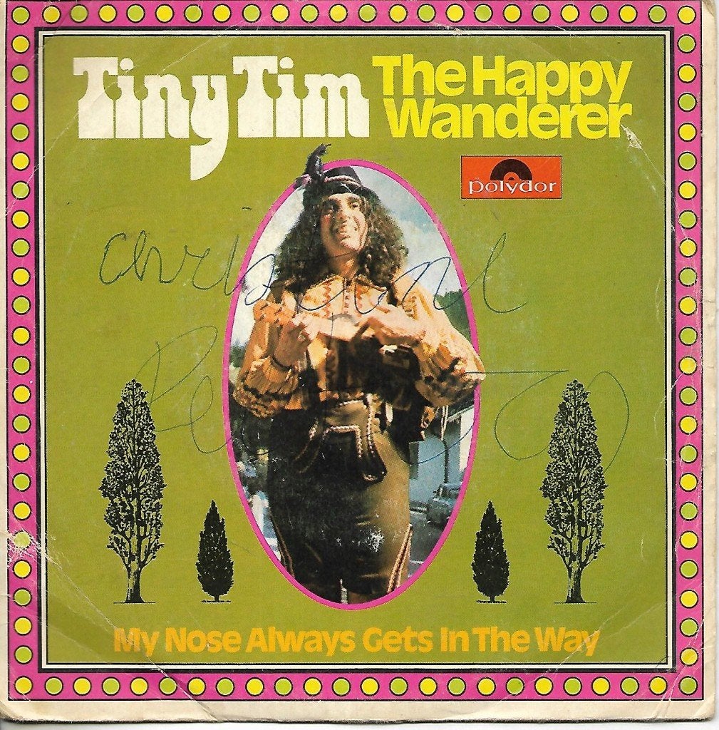 Tiny Tim - The happy wanderer, Fotohoes, Ophalen of Verzenden, Gebruikt, Pop