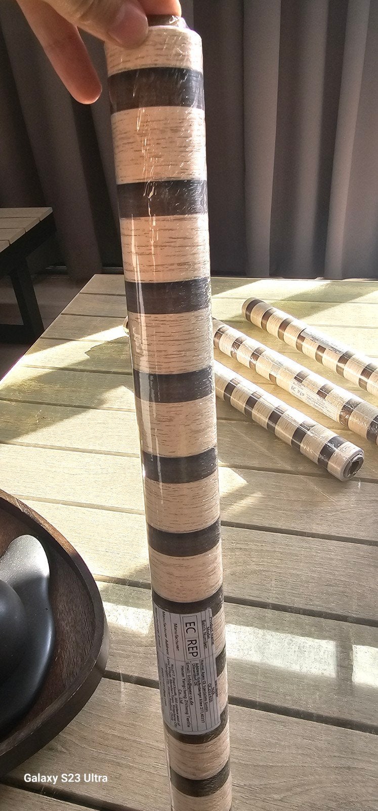 Zelfklevend Behang Houtnerf Strepen - 44cm x 300cm, Materiaallook, Natuurlijk, Ophalen of Verzenden, Bruin