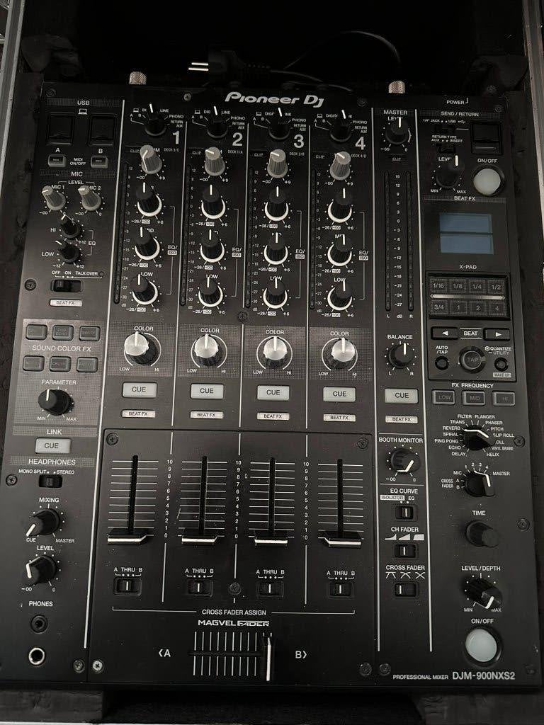 Pioneer DJM-900NXS2 professionele DJ mixer in flightcase, Ophalen, Zo goed als nieuw, Dj-set, Pioneer
