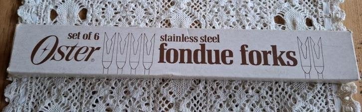 5 Vintage fondue vorken, Oster, originele verpakking, Gebruikt, -, -, Ophalen of Verzenden