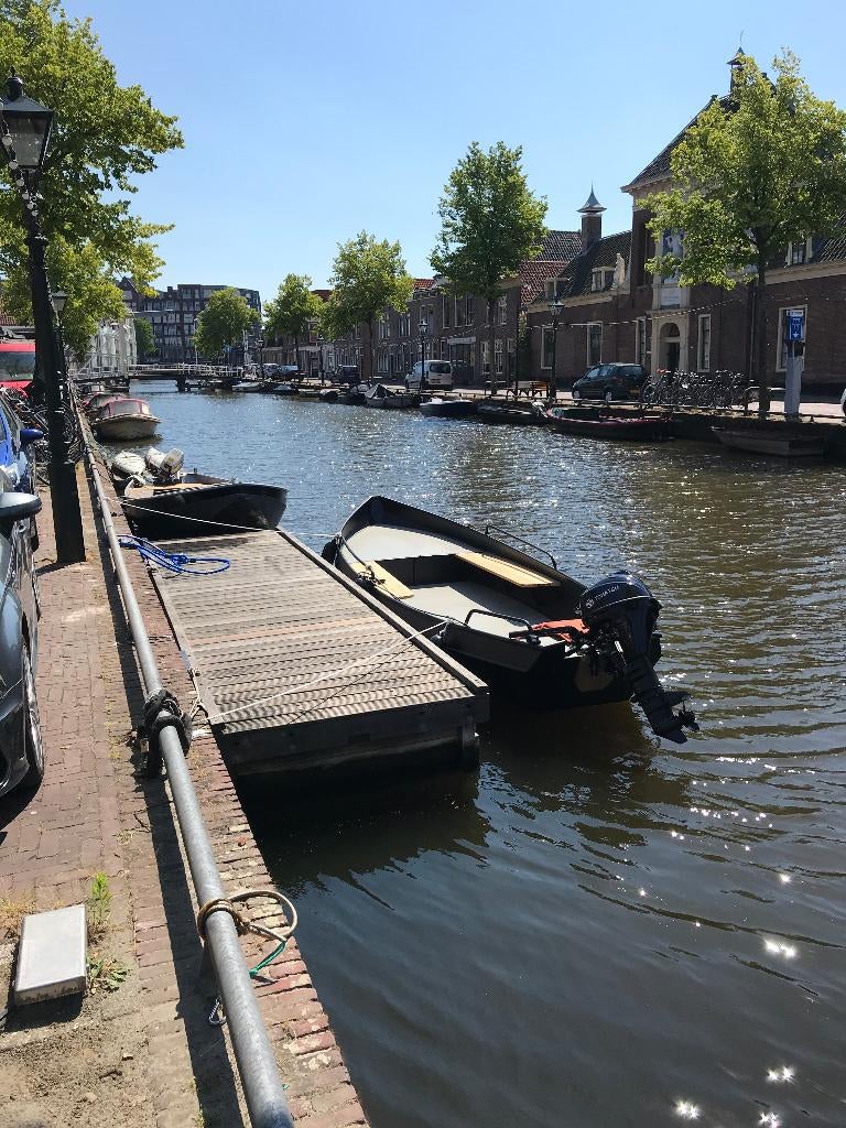 Prachtige Stalen Vlet incl. motor, Watersport en Boten, Sloepen, Ophalen, Gebruikt, Staal, Buitenboordmotor