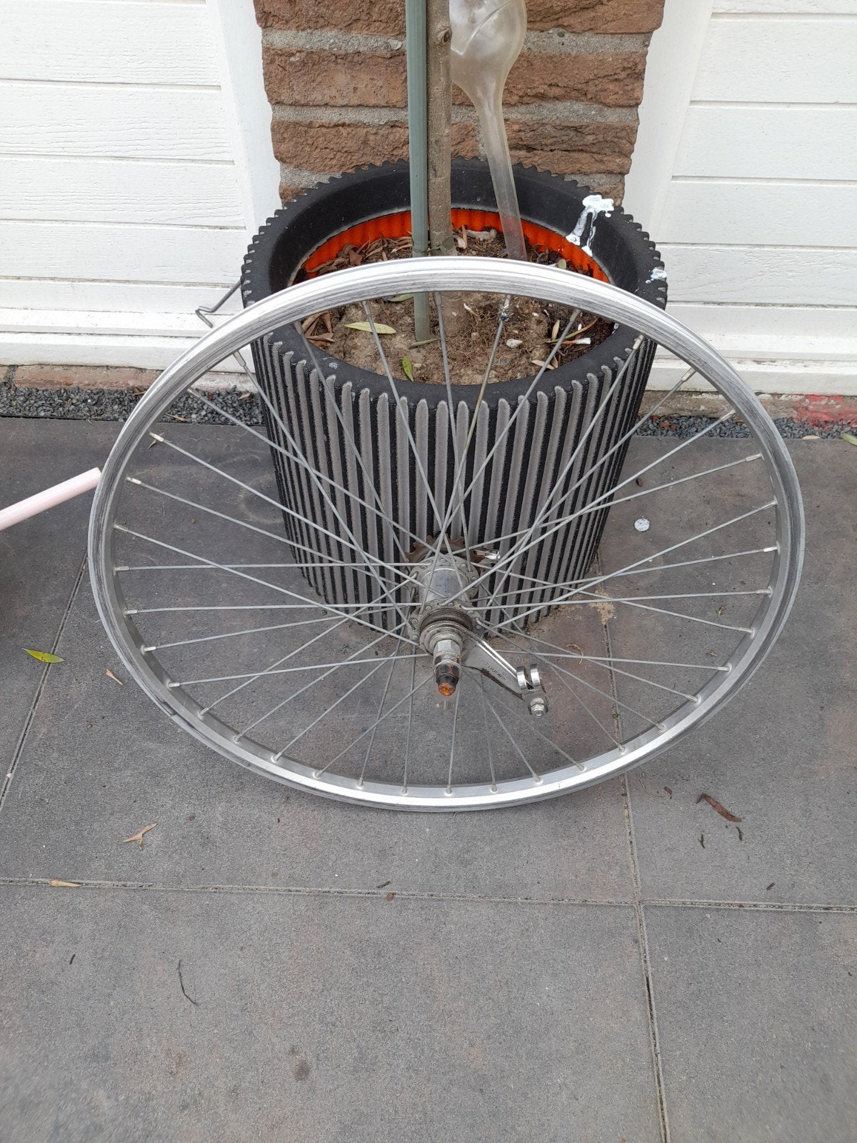 Achterwiel 24 inch met terugtraprem, Ophalen, Wiel, Aluminium