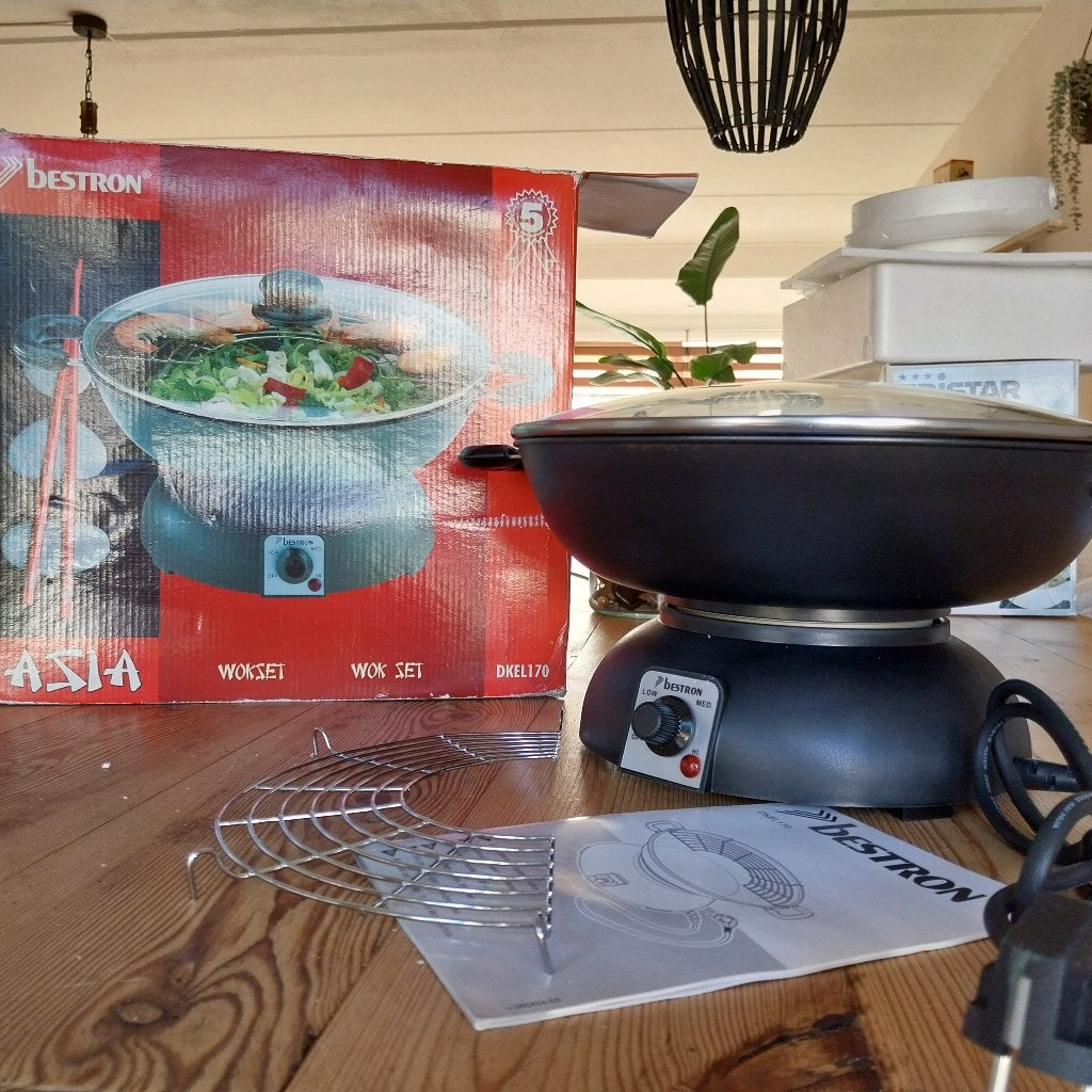 Nieuwe Elektrische wokpan, Overige materialen, Antiaanbaklaag, Nieuw, Ophalen of Verzenden