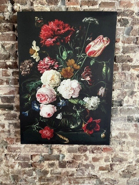 Schilderij bloem stilleven Jan Davidzs de Heem, Ophalen, Zo goed als nieuw, Schilderij, 75 – 100