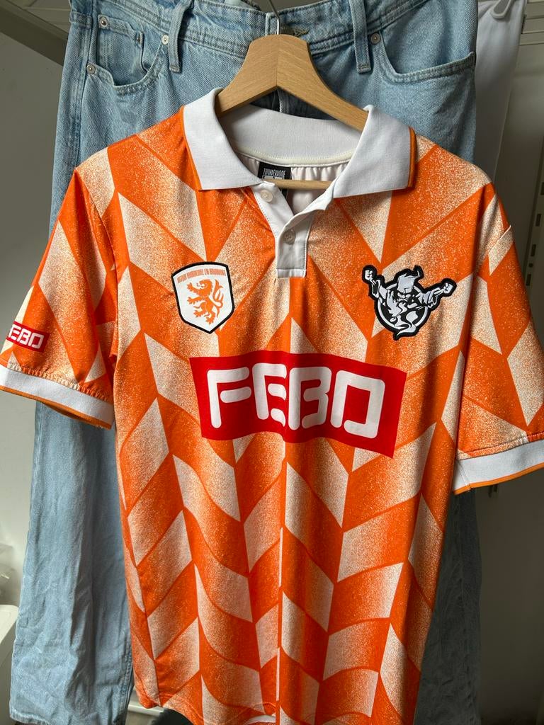 Thunderdome x Febo shirt maat m, Kleding | Heren, Ophalen of Verzenden, Zo goed als nieuw, Maat 48/50 (M), Oranje