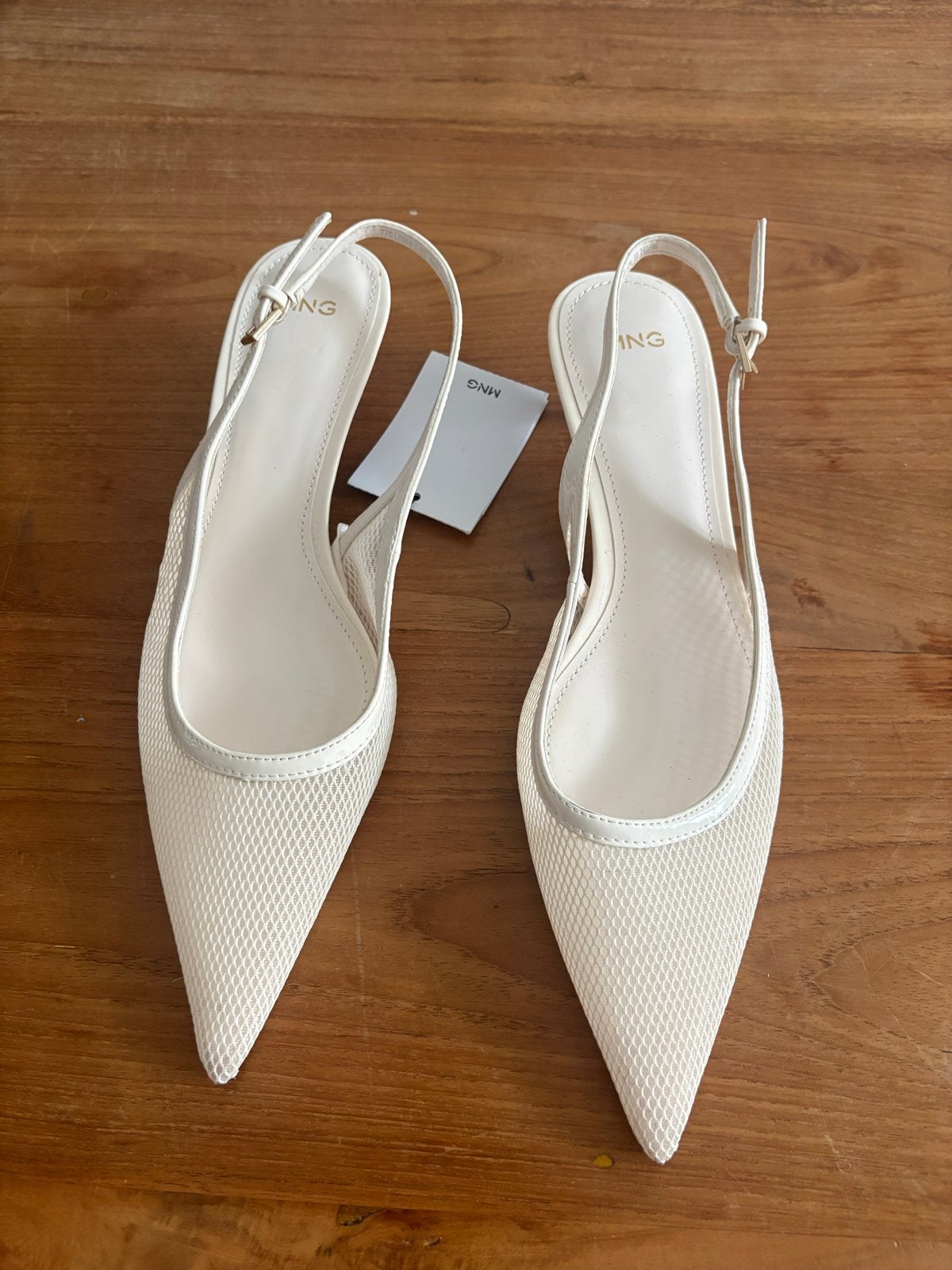 Mango mesh slingback pumps (nieuw!), Pumps, Beige, Nieuw, Ophalen of Verzenden