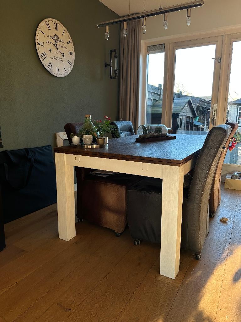 Complete woonkamer meubelset acaciahout, Ophalen, Gebruikt