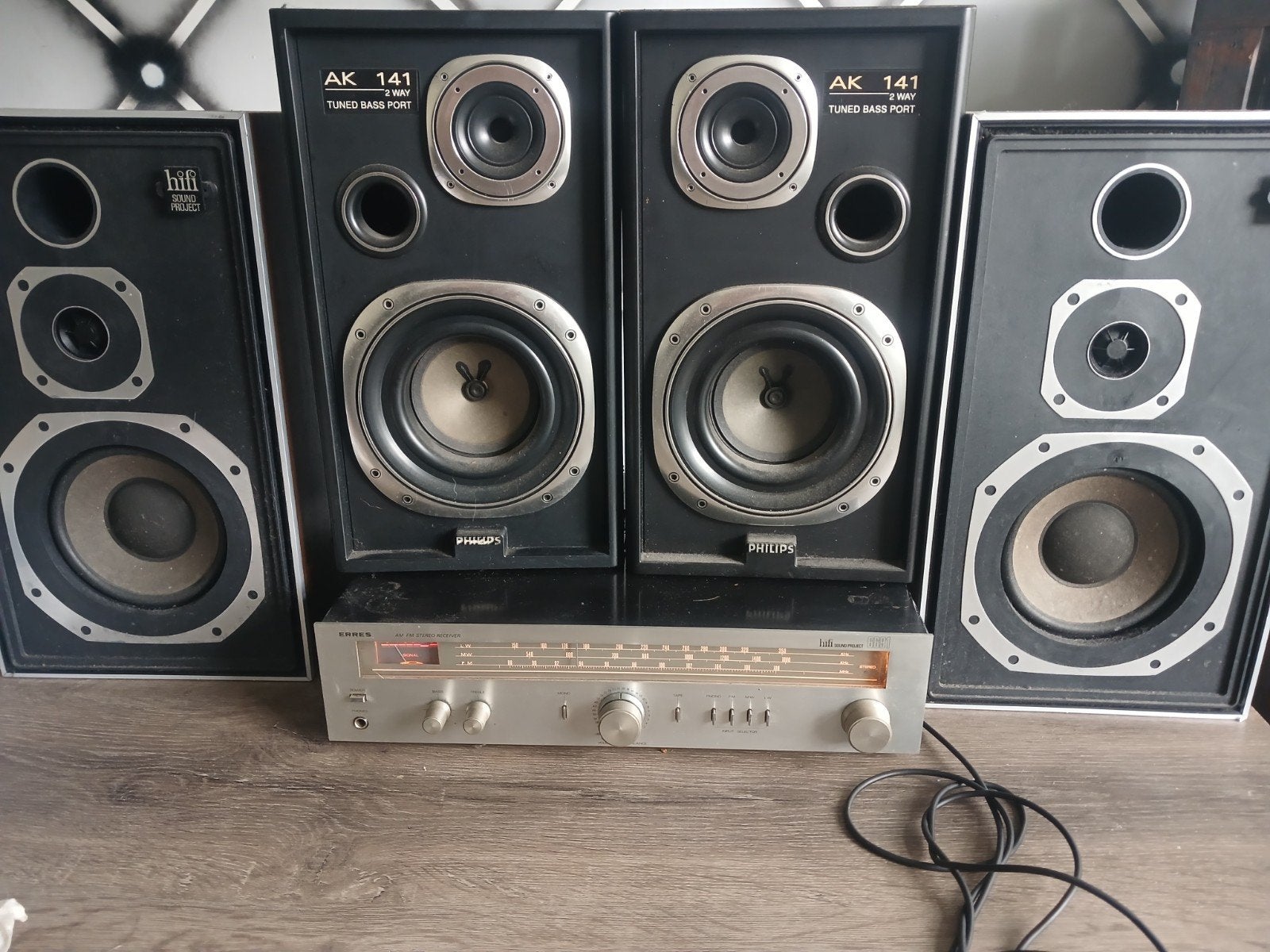 versterker ERRES 6691,speakers philips, Ophalen, Minder dan 60 watt, Philips