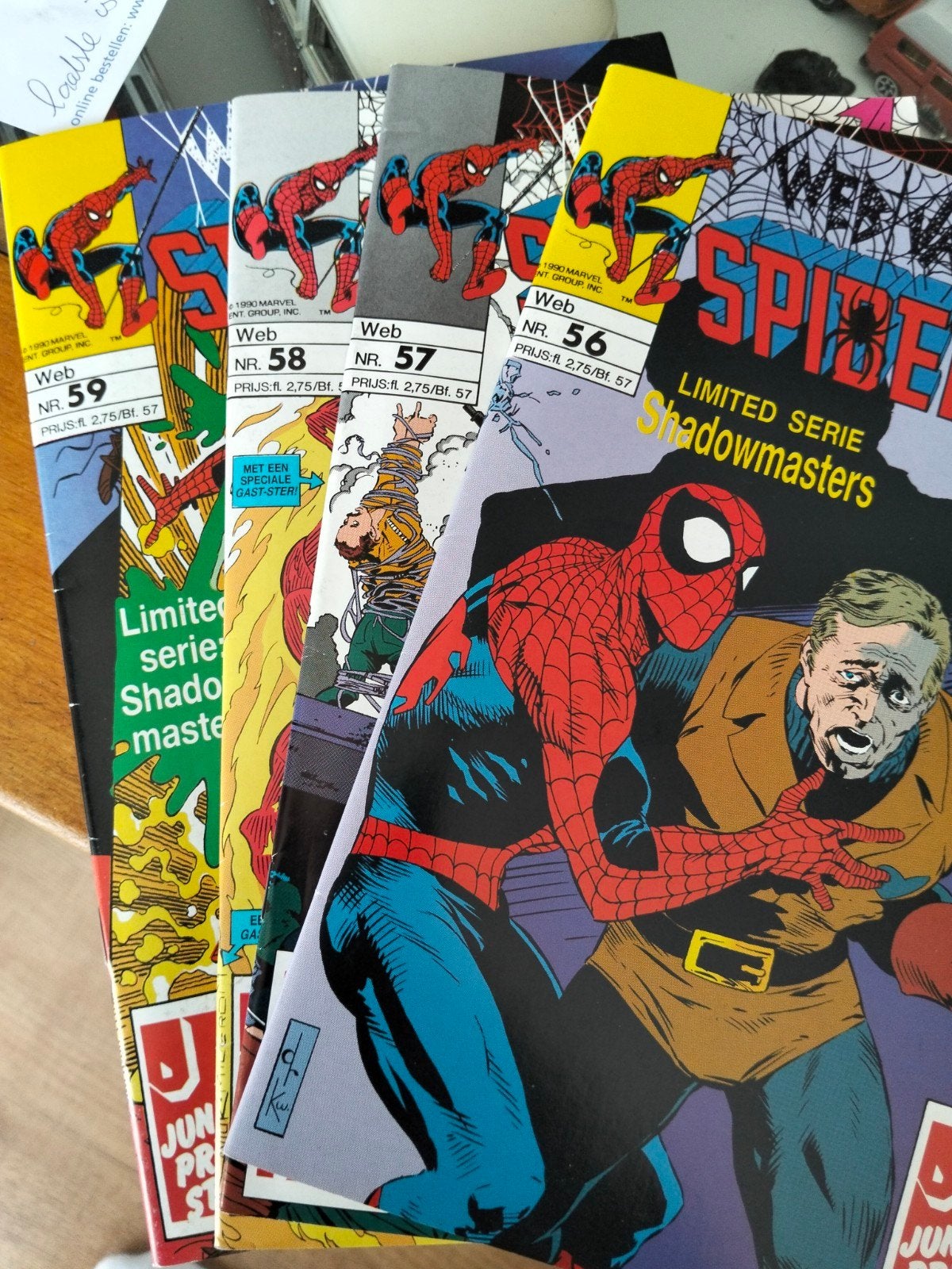 4 web van Spiderman stripboeken, Boeken, Meerdere comics, Ophalen of Verzenden, Zo goed als nieuw, Europa